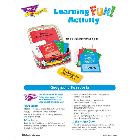 Geography Passports Learning FUN Activity