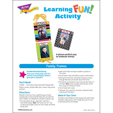 Family Frames Learning FUN Activity