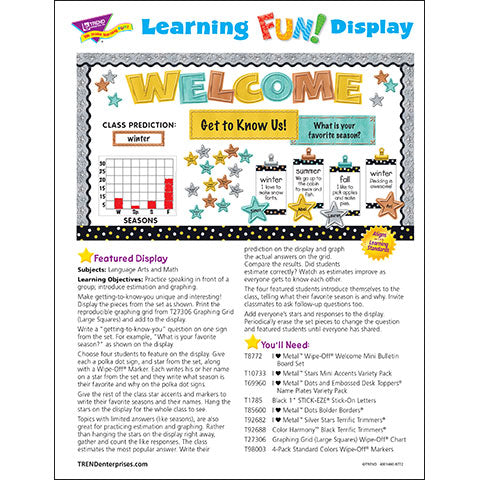 I ♥  Metal™ Wipe-Off® Welcome Bulletin Board Idea