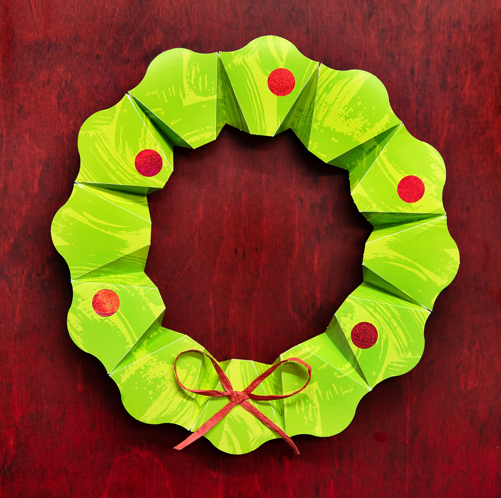 Easy kid Christmas wreath art project school party craft