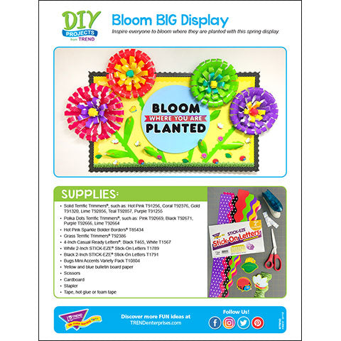 Bloom BIG Spring Flower Bulletin Board DIY