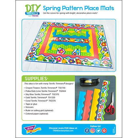 Spring Pattern Place Mats DIY