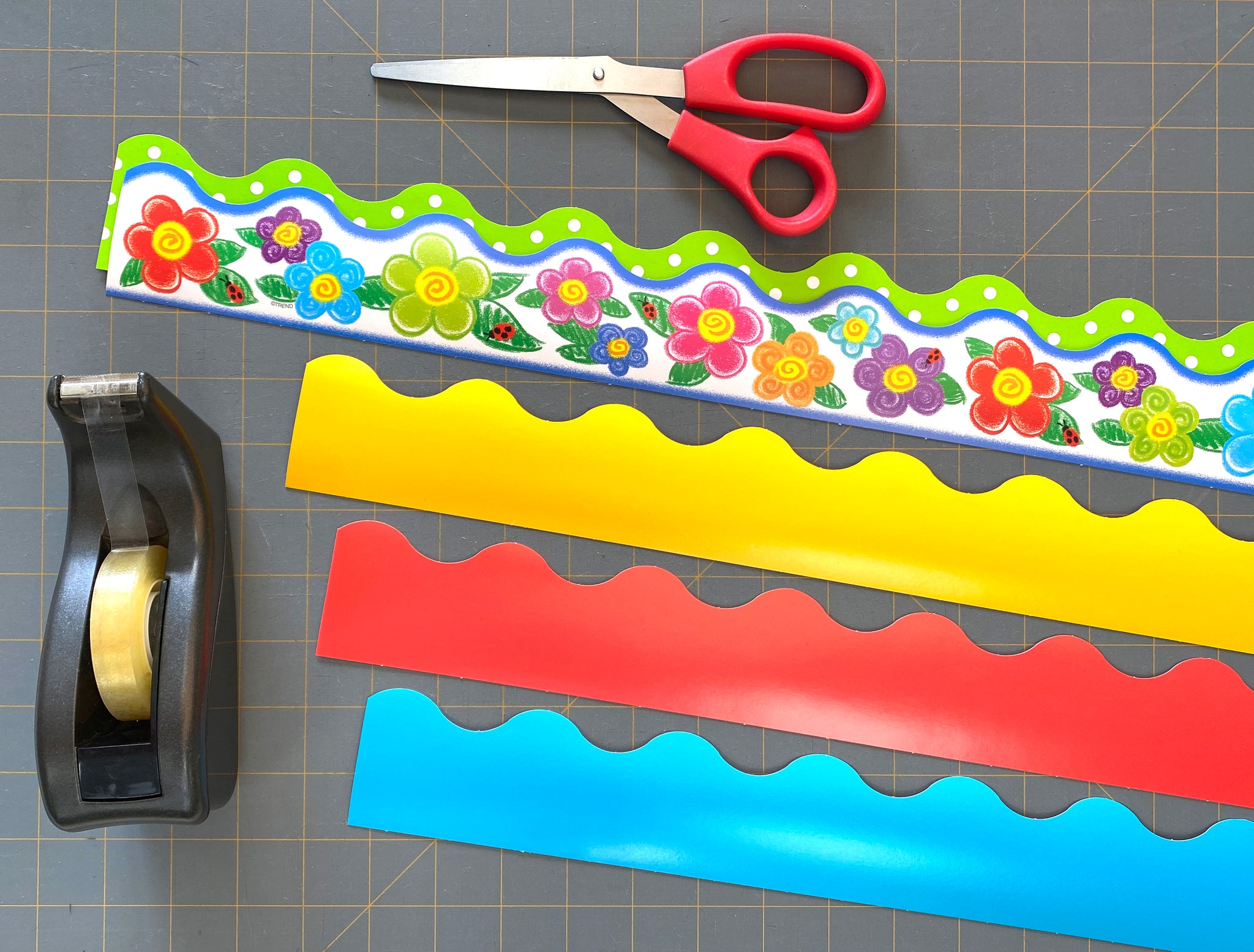 how to make a place mat out of bulletin board trimmers borders spring decoration