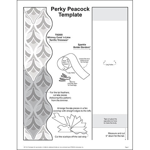 Perky Peacock Templates