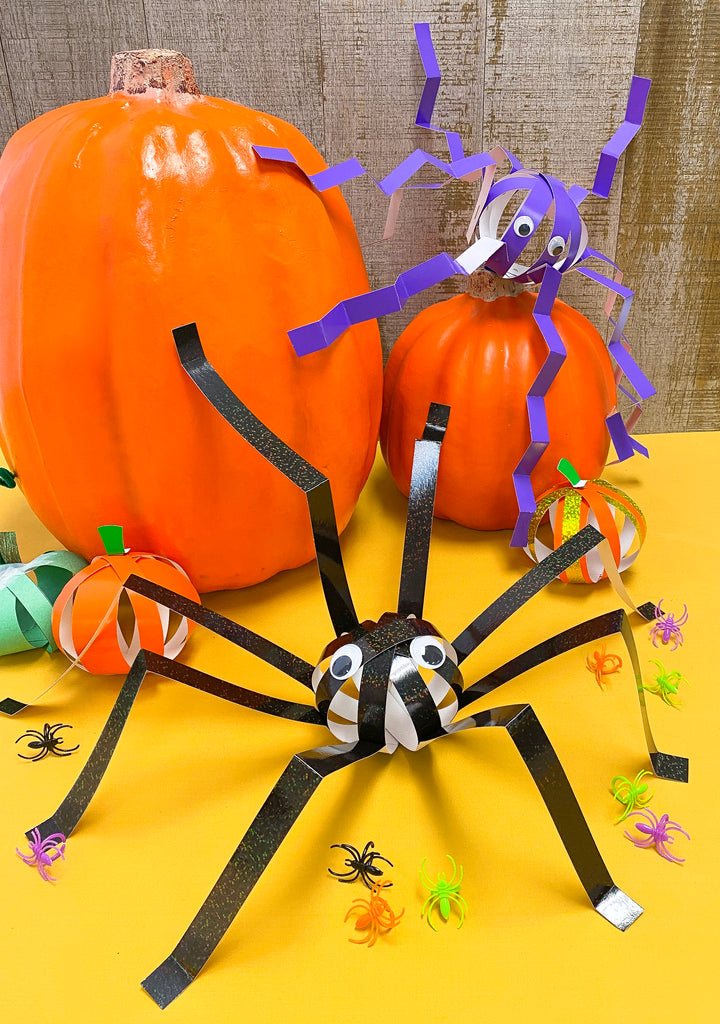 fun easy Halloween projects for kids paper spiders