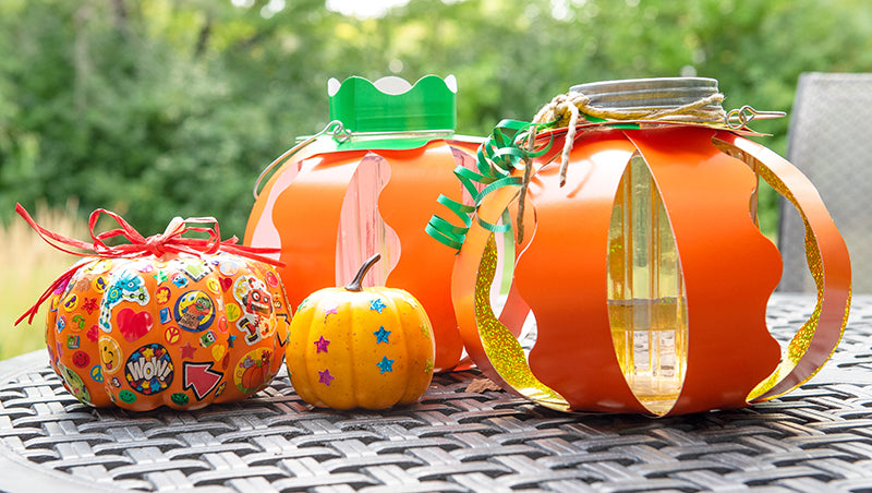 DIY kid project pumpkin decorations for Halloween