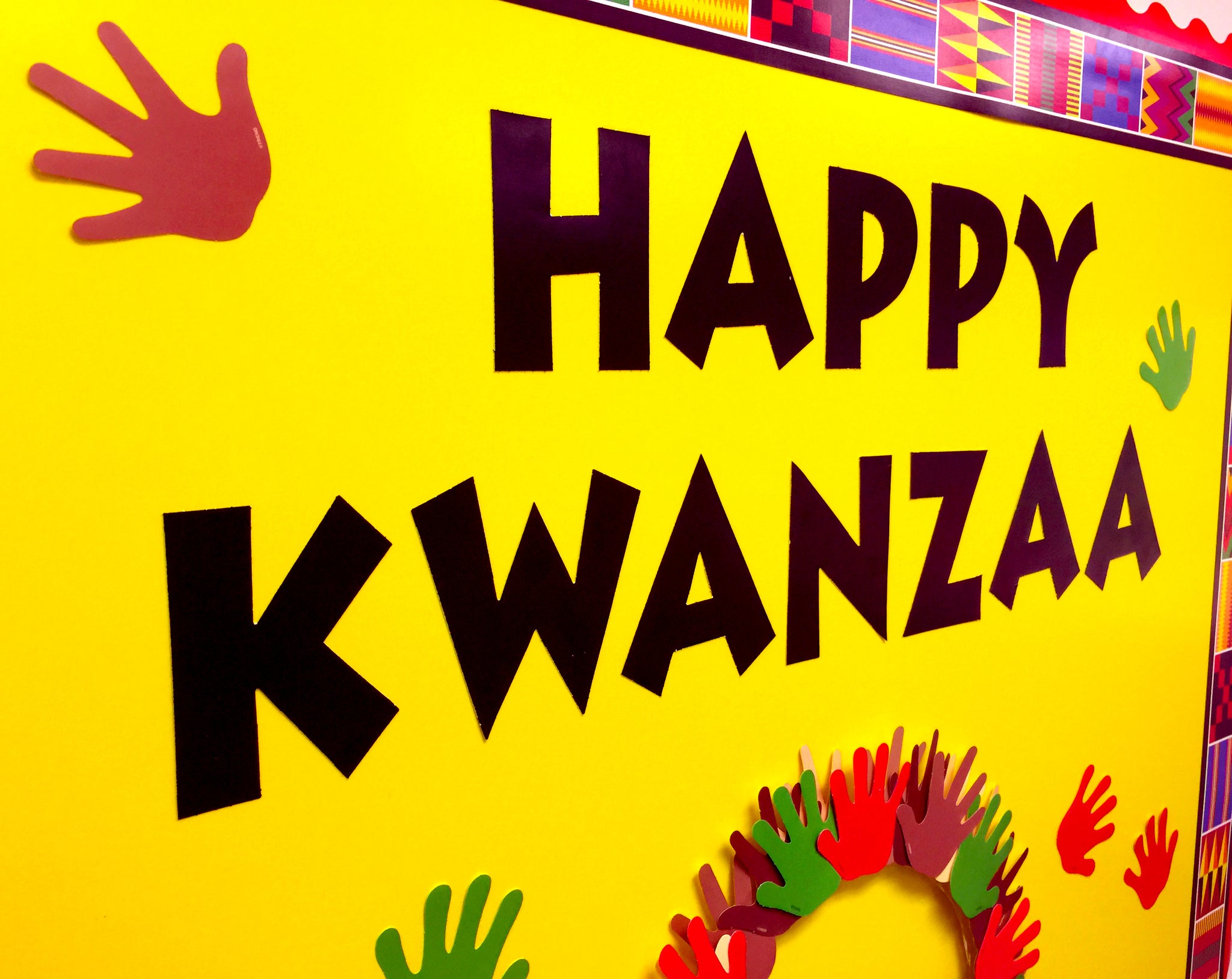 DIY Kwanzaa bulletin board display idea