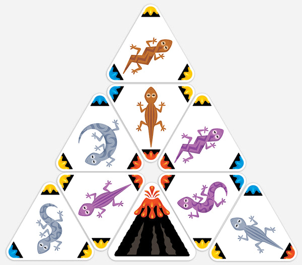 Lava Lizards™ volcano pyramid card game