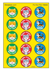 Purr-fect Pets, Cinnamon scent Scratch 'n Sniff Stinky Stickers® – Large Round