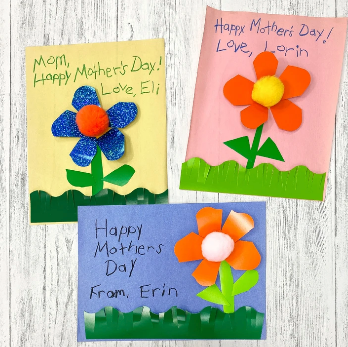 Easy Mother's Day project DIY Flower card