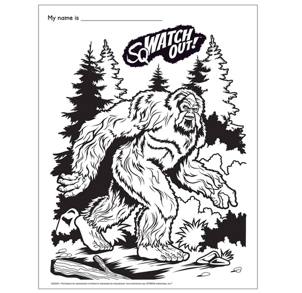 Free coloring sheet Bigfoot