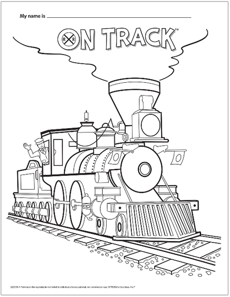 Train Coloring Page Free Printable