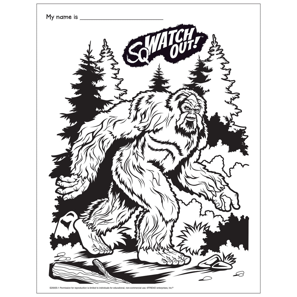 Free Printable Bigfoot Coloring Page — TREND enterprises, Inc.