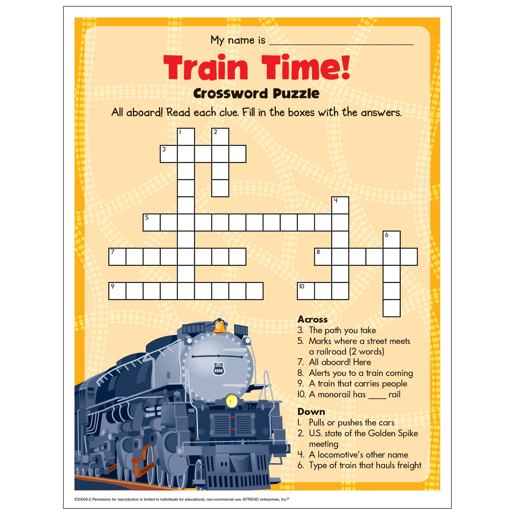 train travel crossword clue