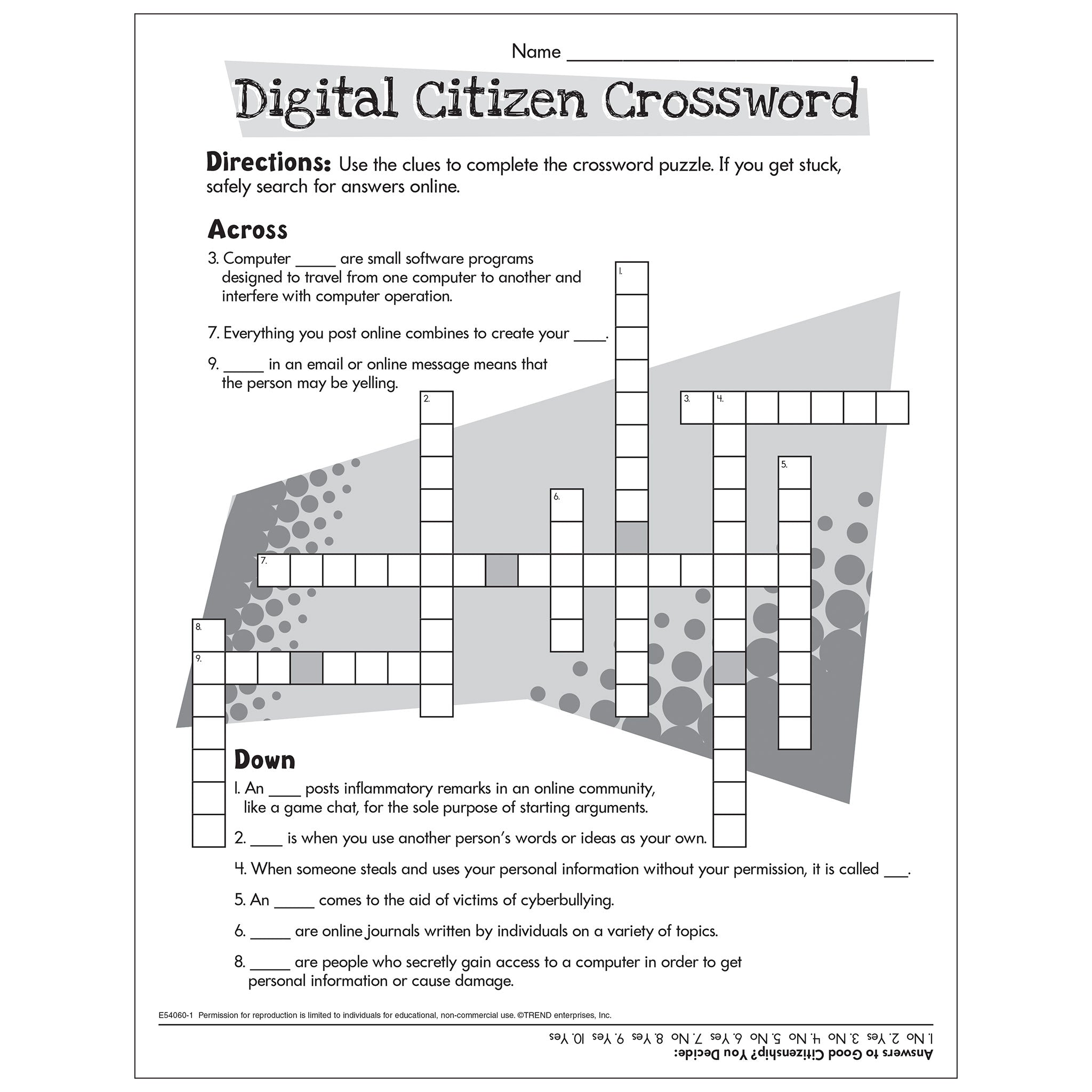 Free Worksheets Tagged quot Subject: Digital Citizenship quot TREND