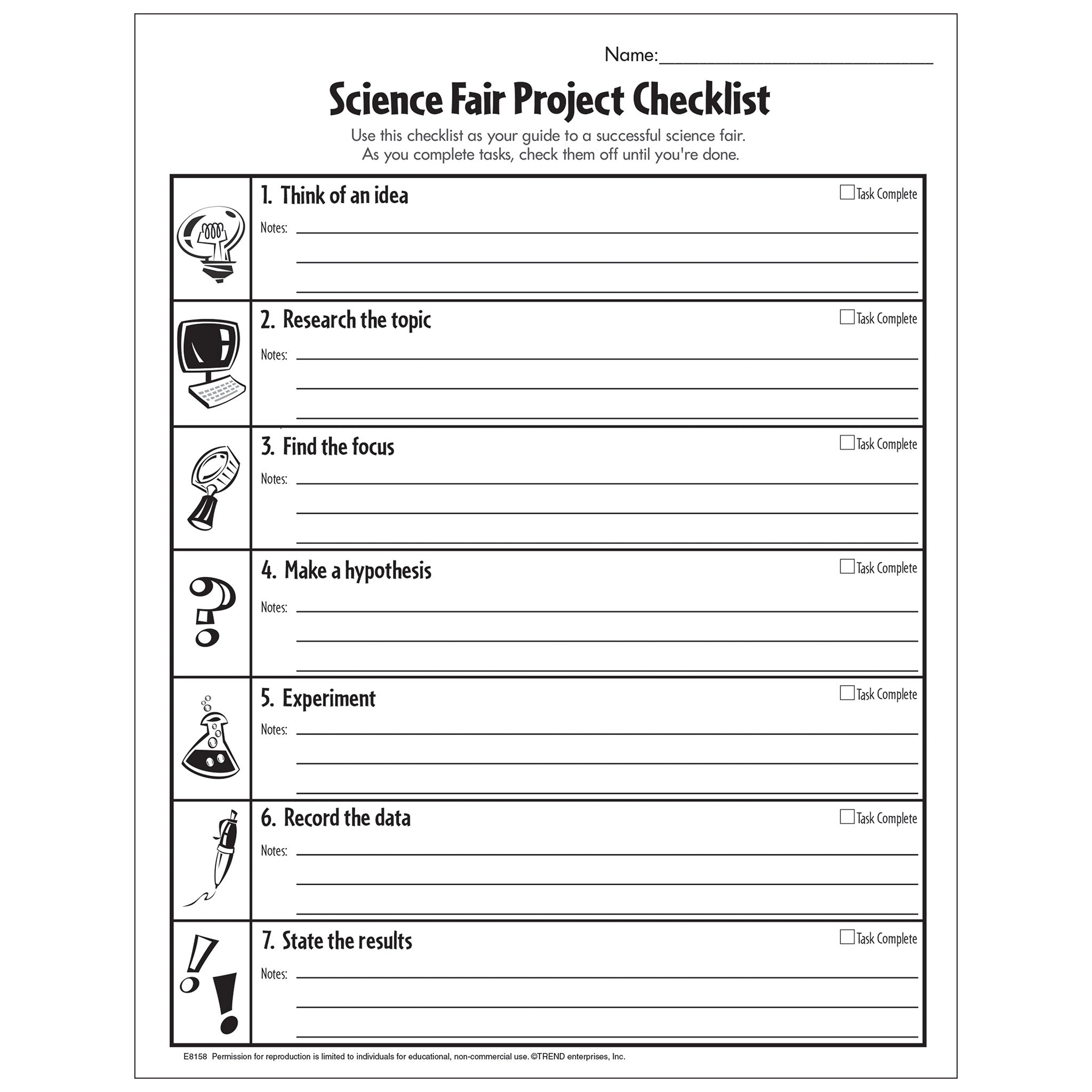 Free Worksheets — Tagged "Topic: Science Fair" — TREND enterprises, Inc.