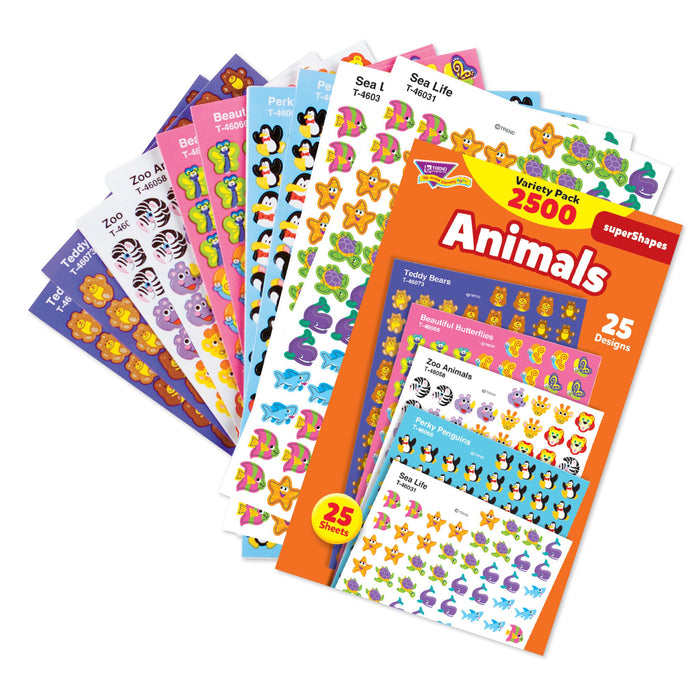 superShapes Stickers Variety Pack Animals T46904 — TREND enterprises, Inc.