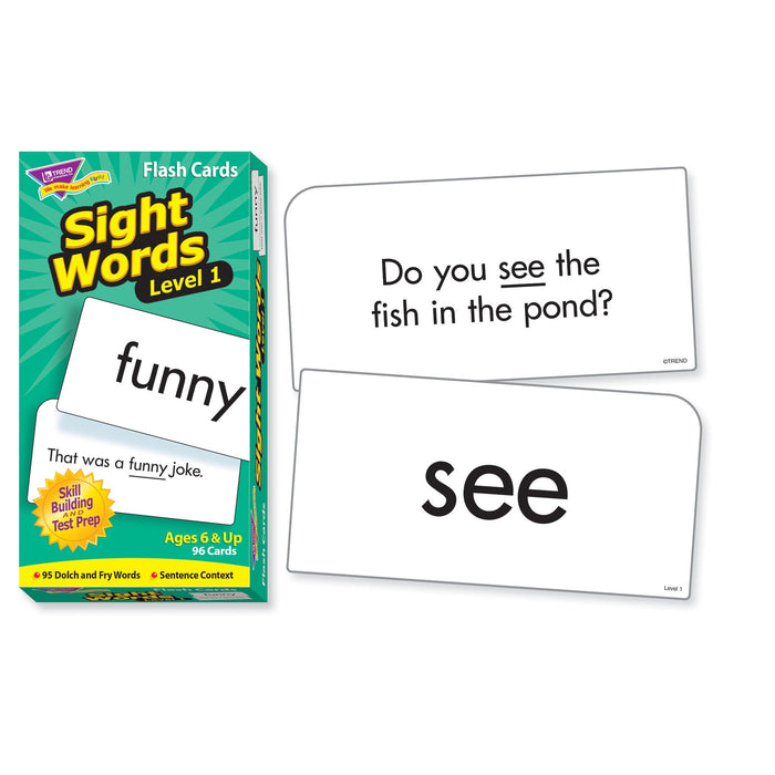 pocket flash cards sight words real objects