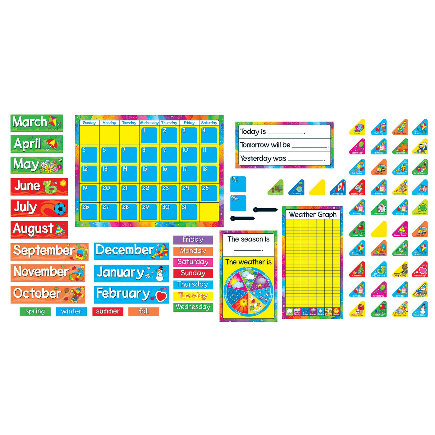 Bulletin Board Set Year Around Calendar T8096 — TREND enterprises, Inc.