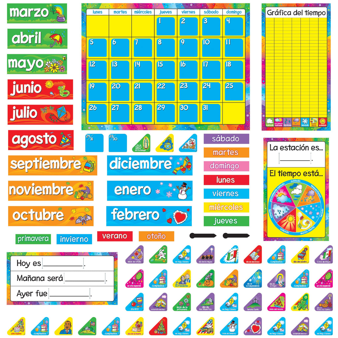 Bulletin Board Set Calendario Anual (Spanish) T8097 — TREND enterprises