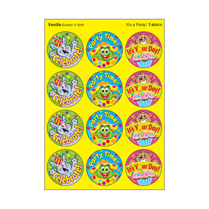 Scratch 'n Sniff Stinky Stickers It's a Party!, Vanilla scent T83314 ...