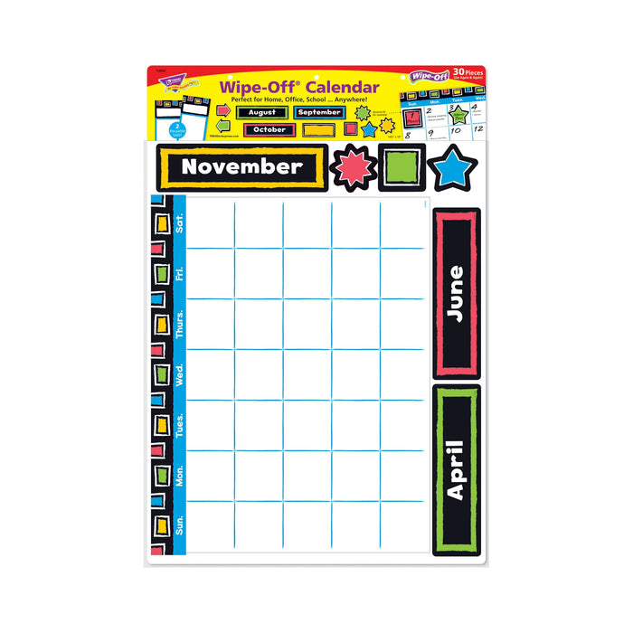 Bulletin Board Set Bold Strokes Wipe Off® Calendar T8392 TREND