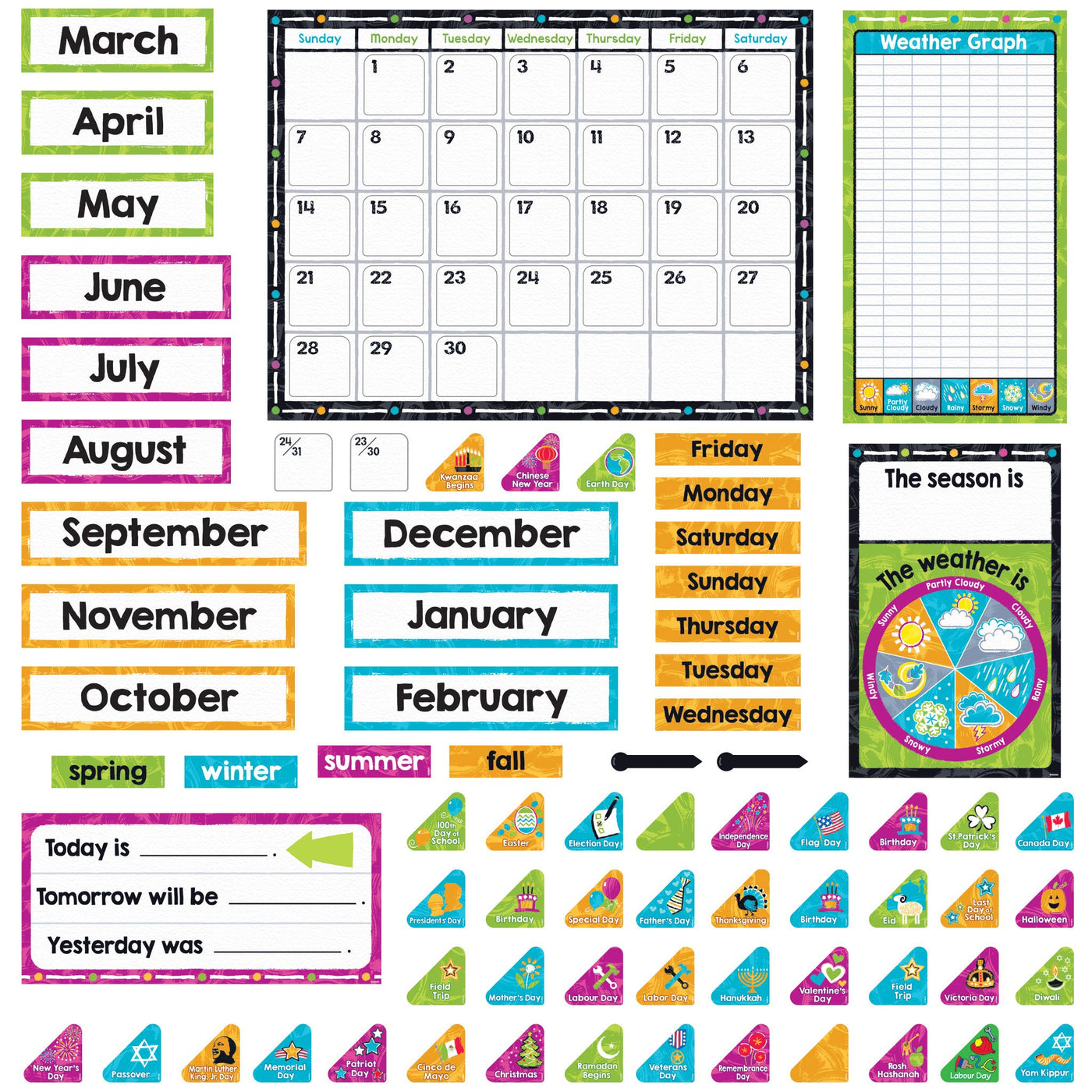 Bulletin Board Set Color Harmony Calendar T8430 — TREND enterprises, Inc.