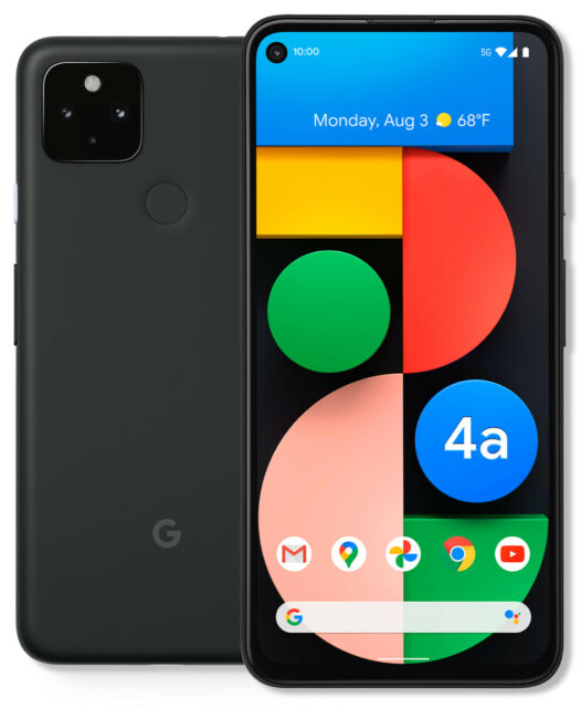 Open Box Google Pixel 4a Factory Unlocked (GA01311) - 5G - Just Black /  6GB+128GB