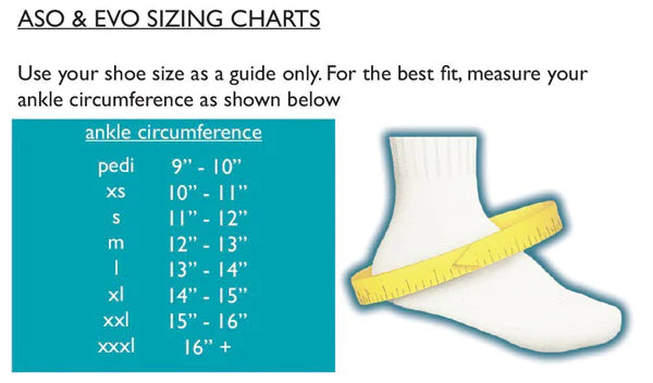 ASO Ankle Size Guide