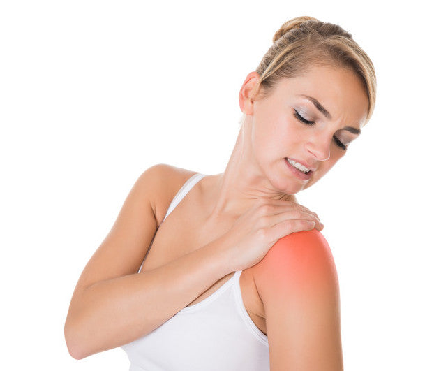 frozen shoulder pain on woman