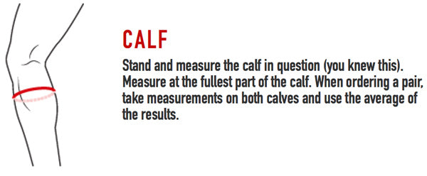 McDavid Calf Size Guide