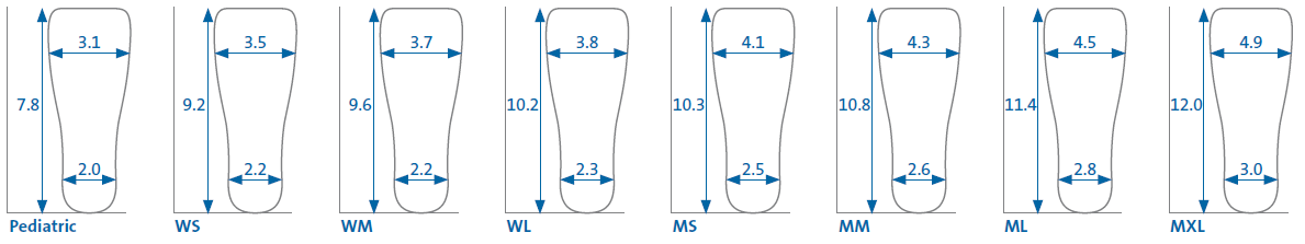 Darco MedSurg Shoe Size Chart