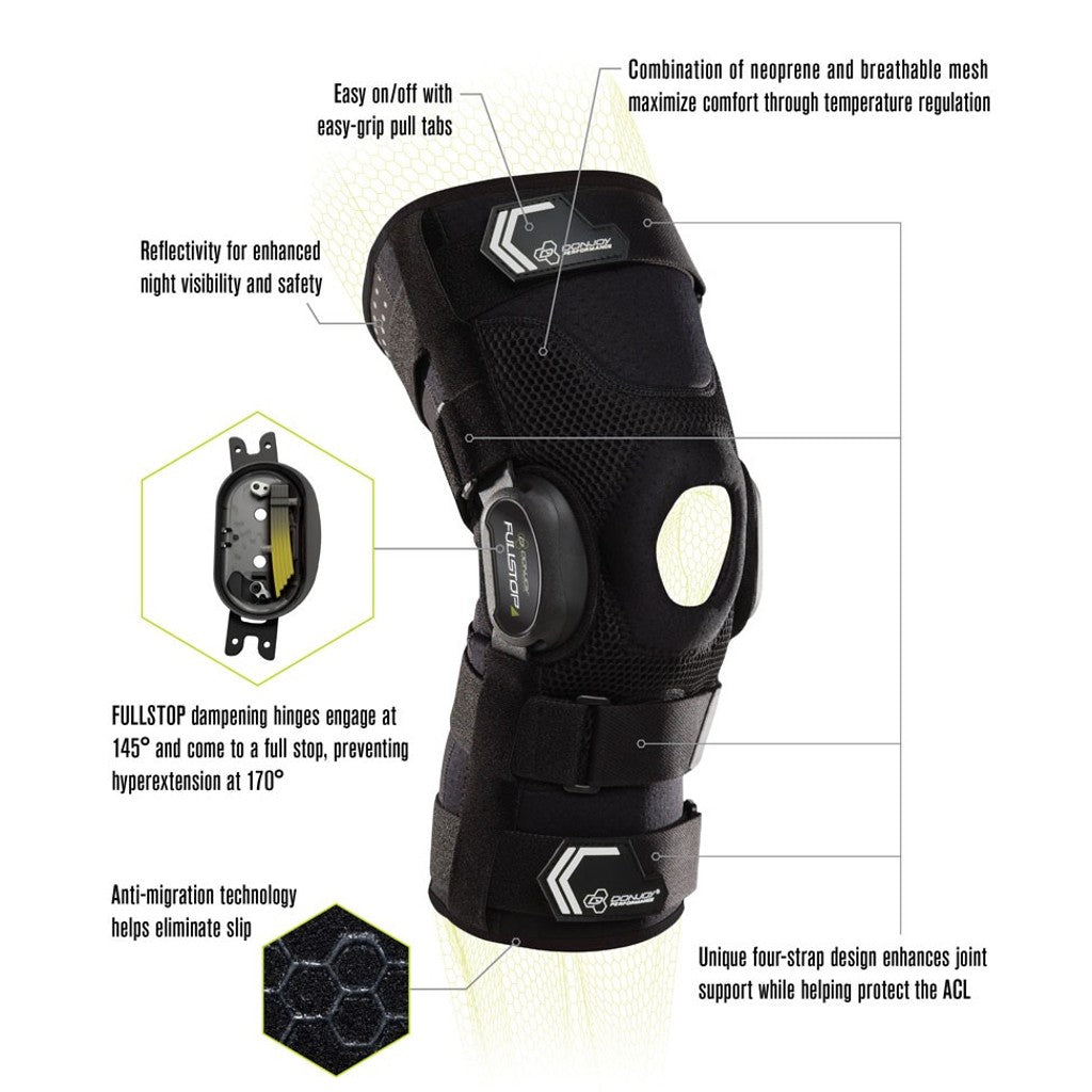donjoy bionic fullstop knee hinge features