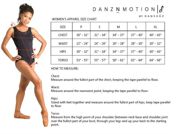 Sizing Chart - Weissman Tights – DanceBoxNZ