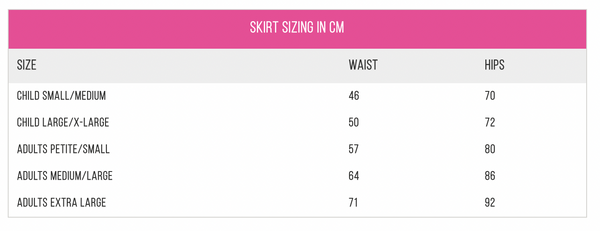 Sizing Chart - Weissman Tights – DanceBoxNZ