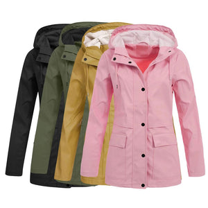 ladies lined raincoat with hood