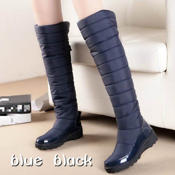 knee high winter boots with fur