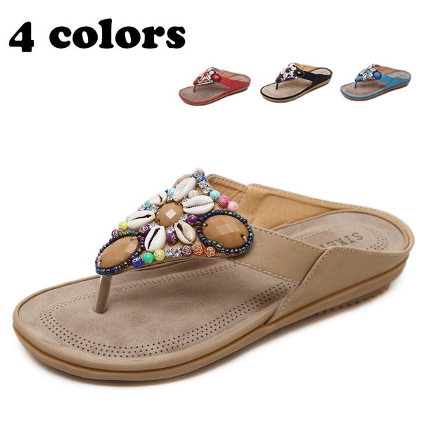 bohemian flip flop sandals