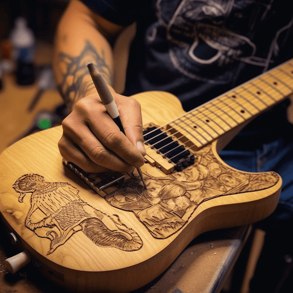 Guitar Pyrography: Wood Burning Art