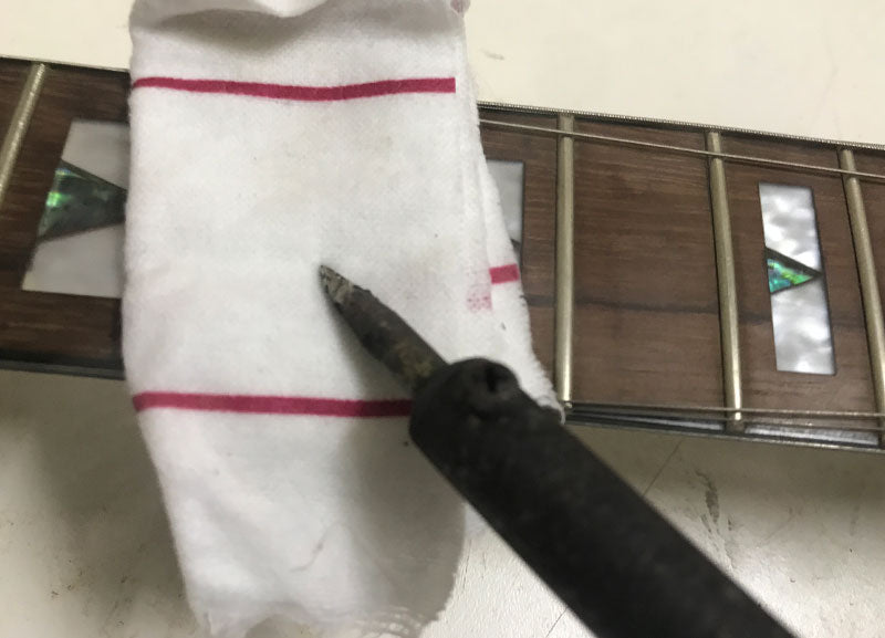 Fixing a dent in fretboard