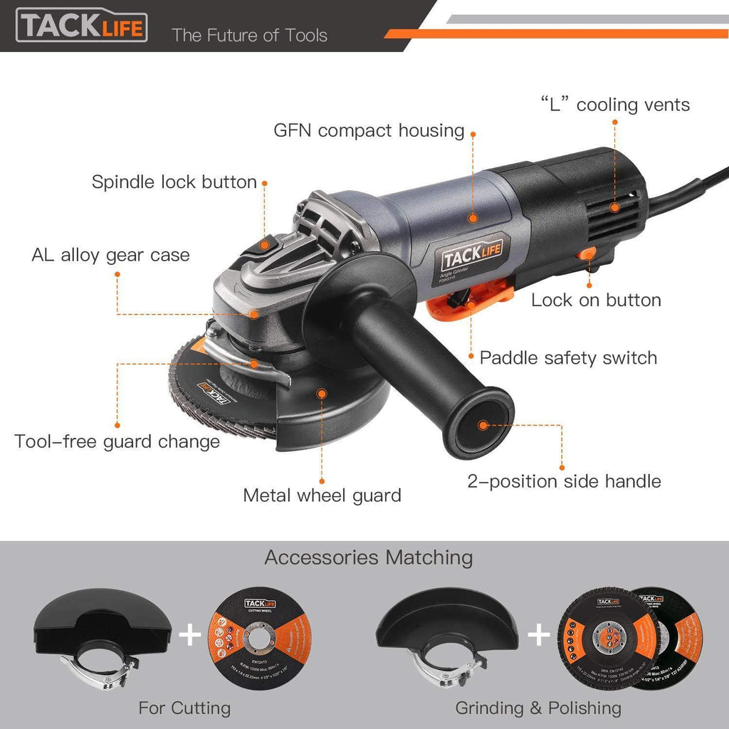 angle grinder spindle lock button