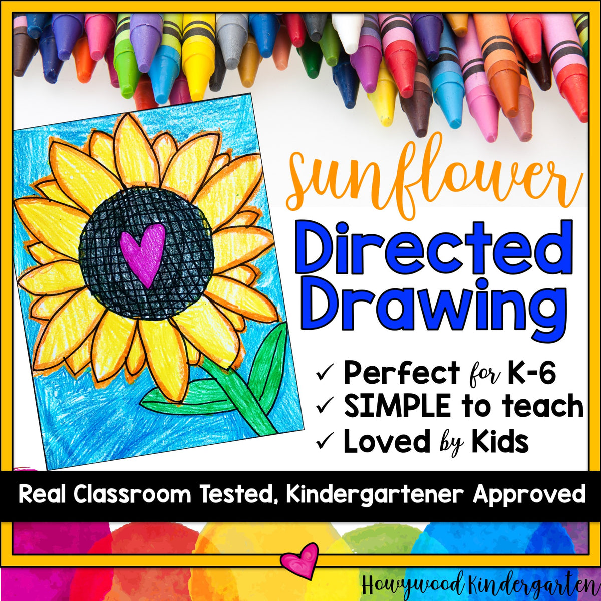 Sunflower Directed Drawing HOWYWOOD Kindergarten