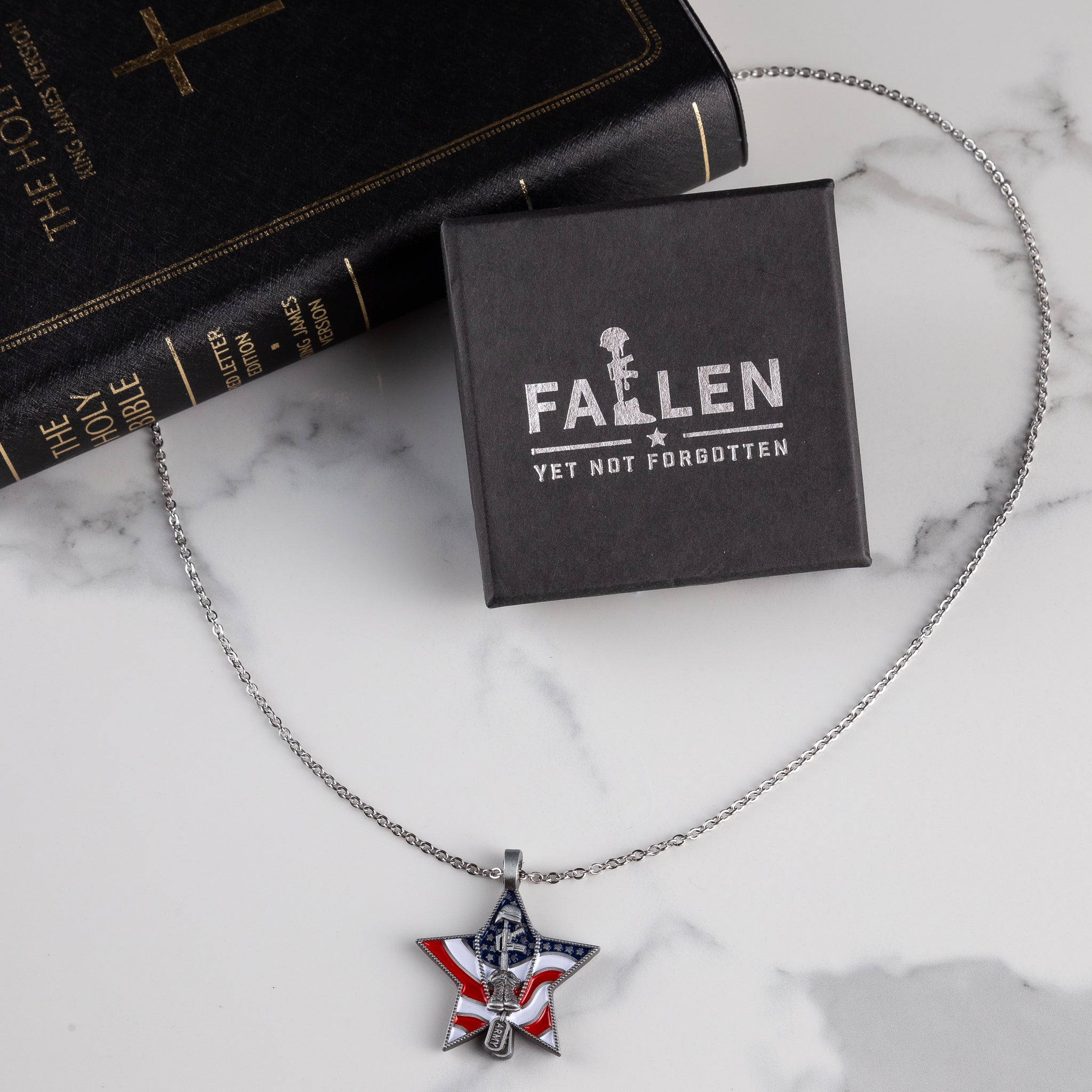 Us Army Veteran Necklace Fallenyetnotforgotten