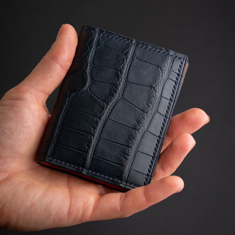 mens alligator card holder with clip