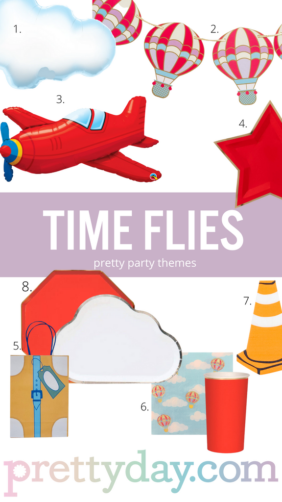 time flies first birthday theme