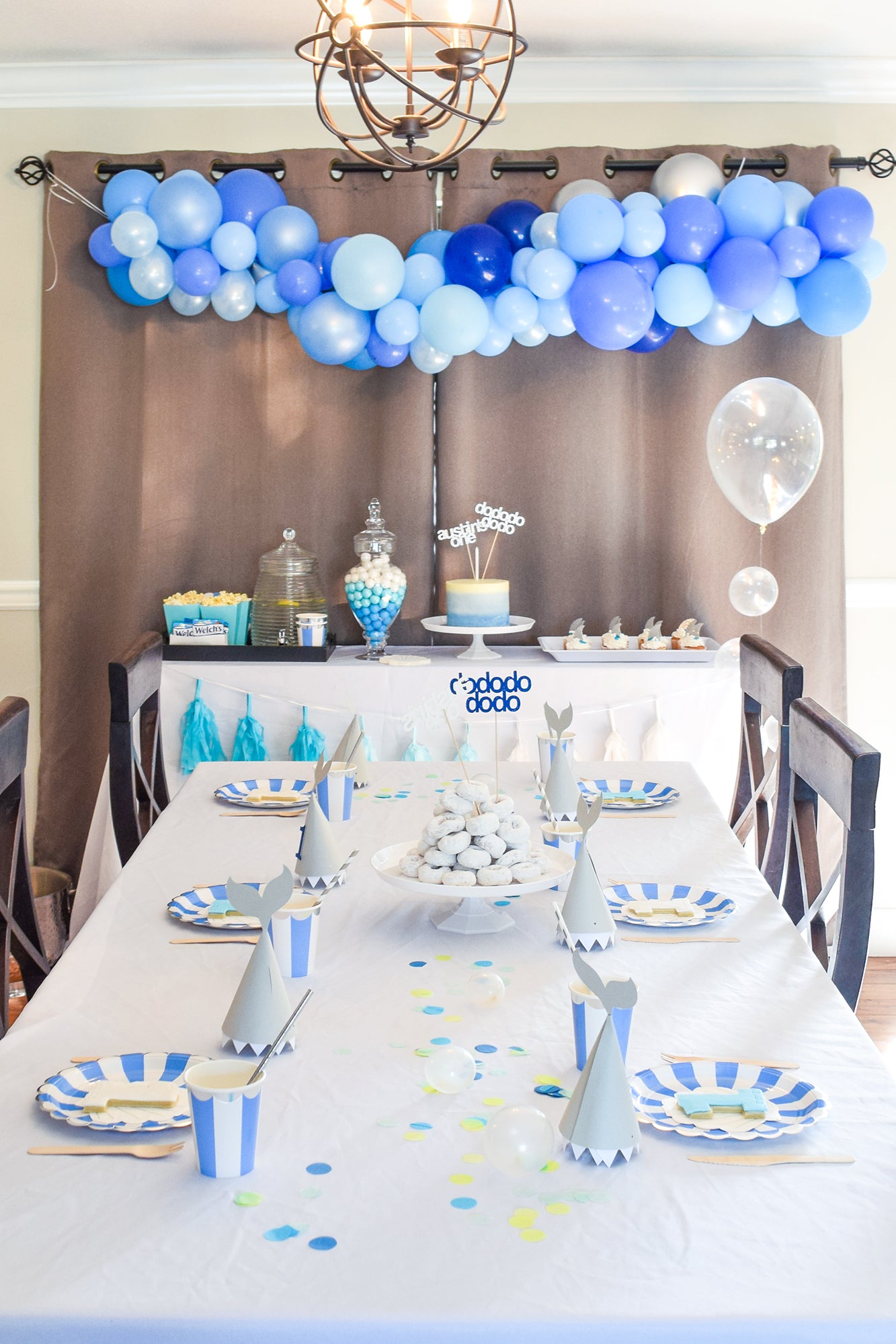 Modern Baby Shark First Birthday Party - Paper & Parties Boutique