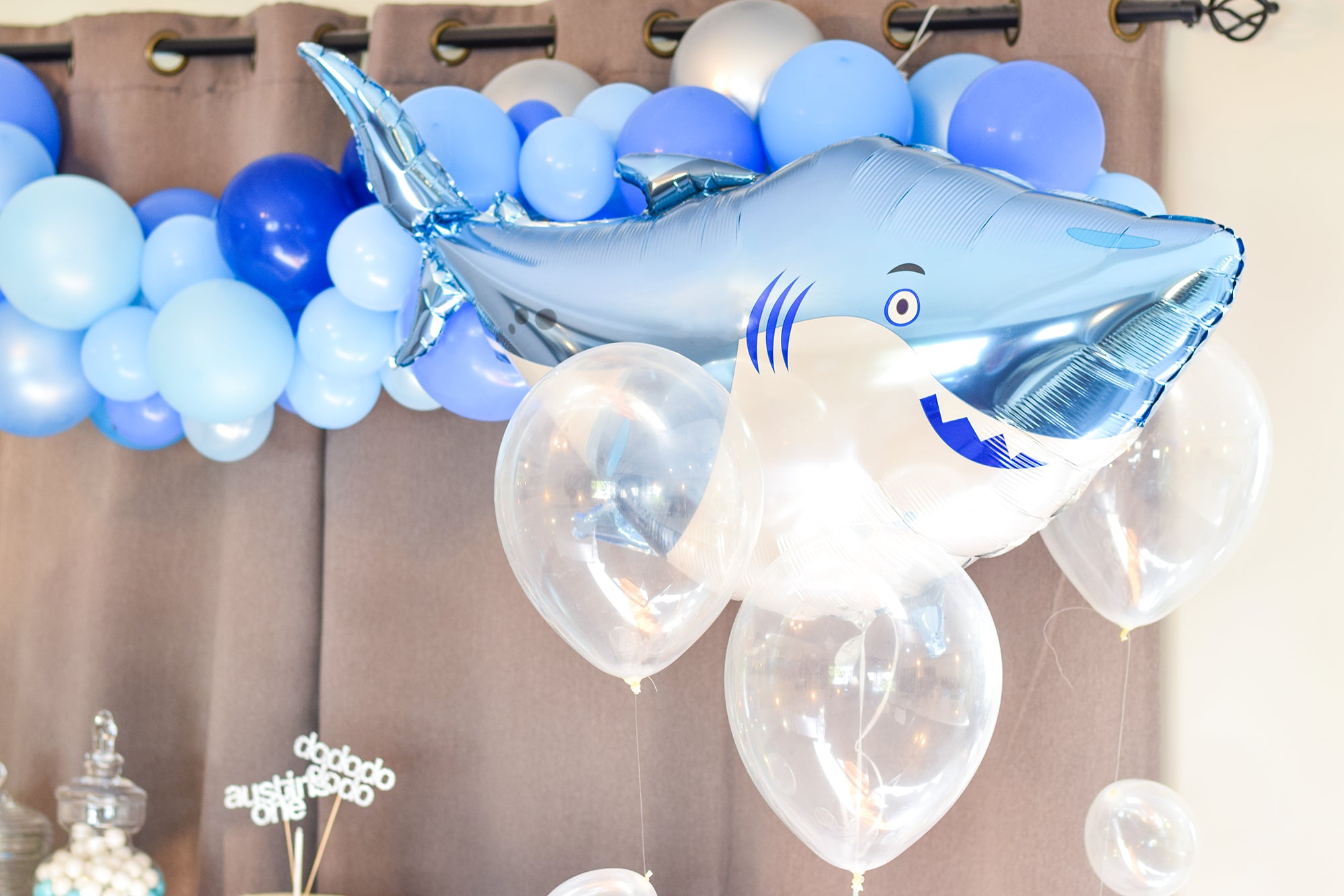 Modern Baby Shark First Birthday Party - Paper & Parties Boutique