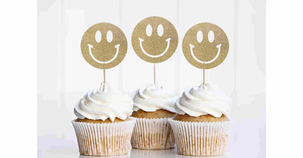 smiley cupcake toppers