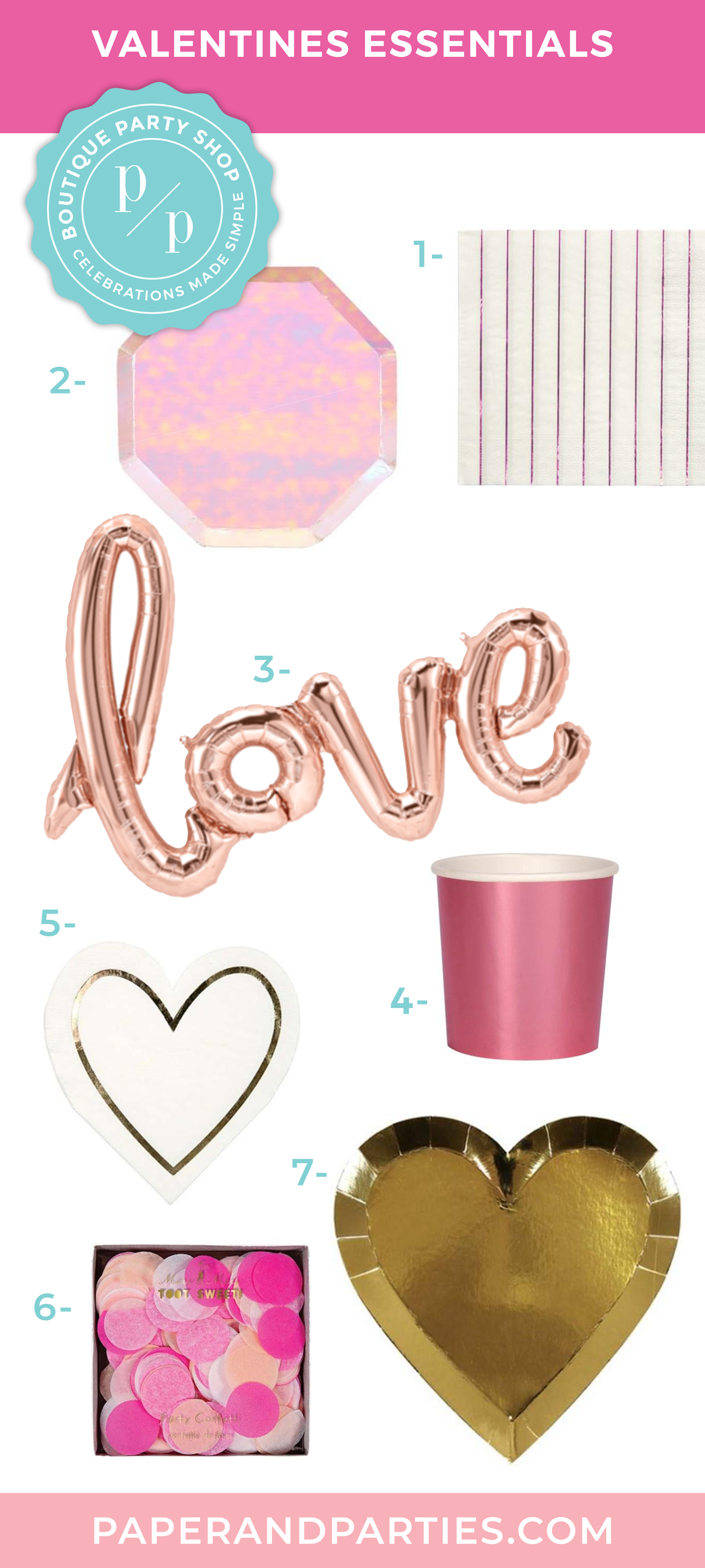 Chic Valentines Day Party Essentials | Paper & Parties Boutique