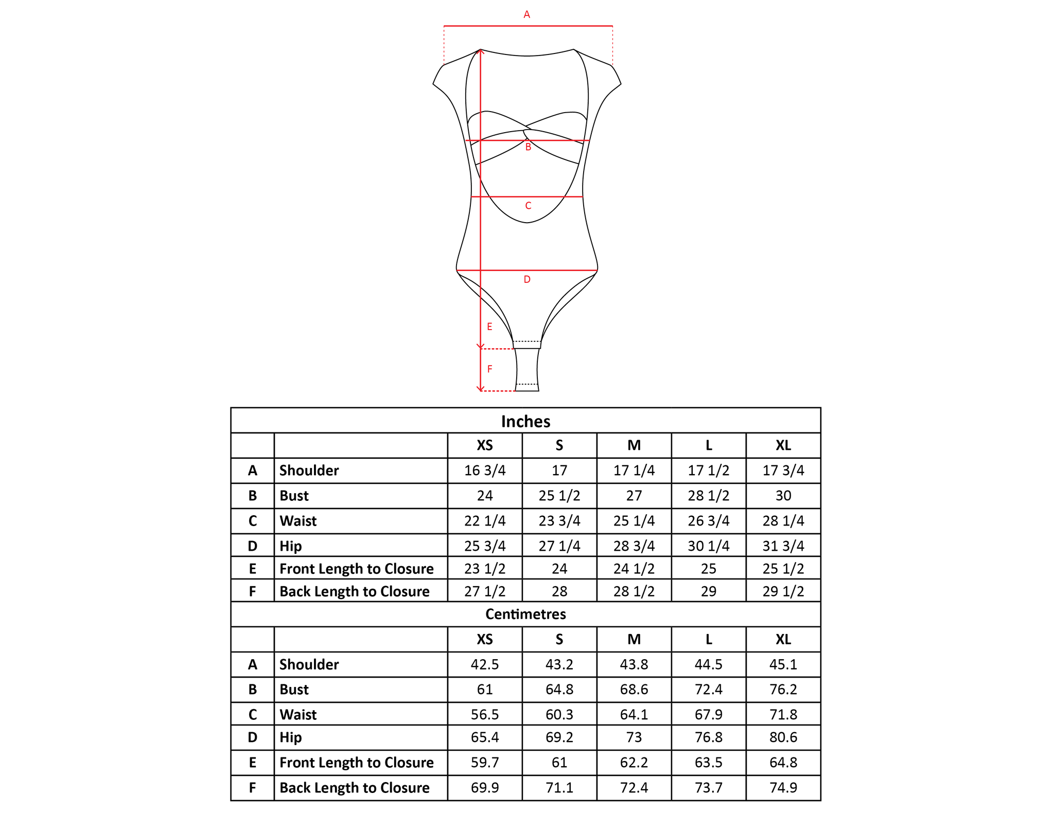 Baes Bodysuit Measurements – Beaufille